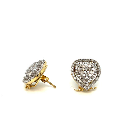 10KT Yellow Gold Diamond Heart w/ Halo
