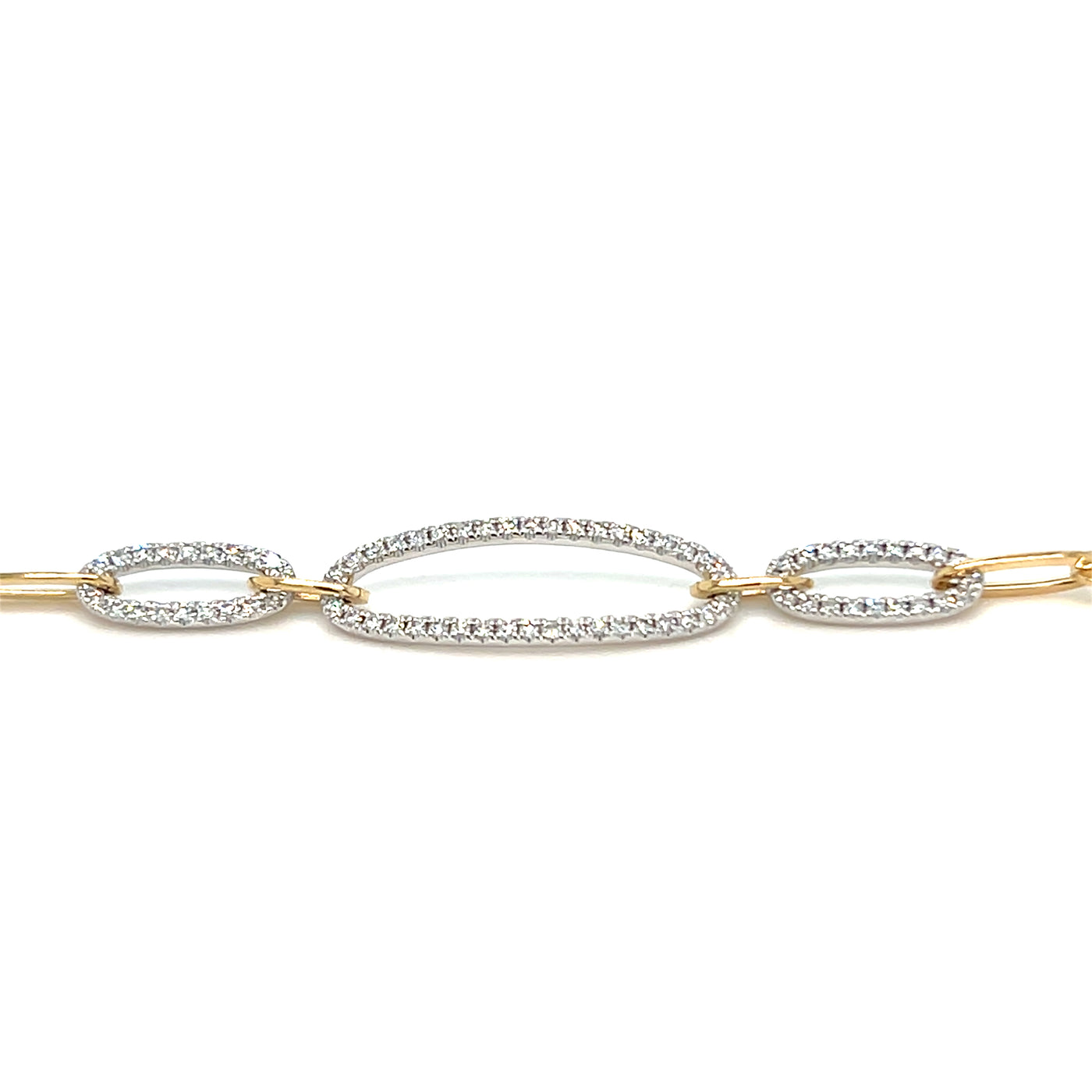 14KT Two Tone Diamond Bracelet