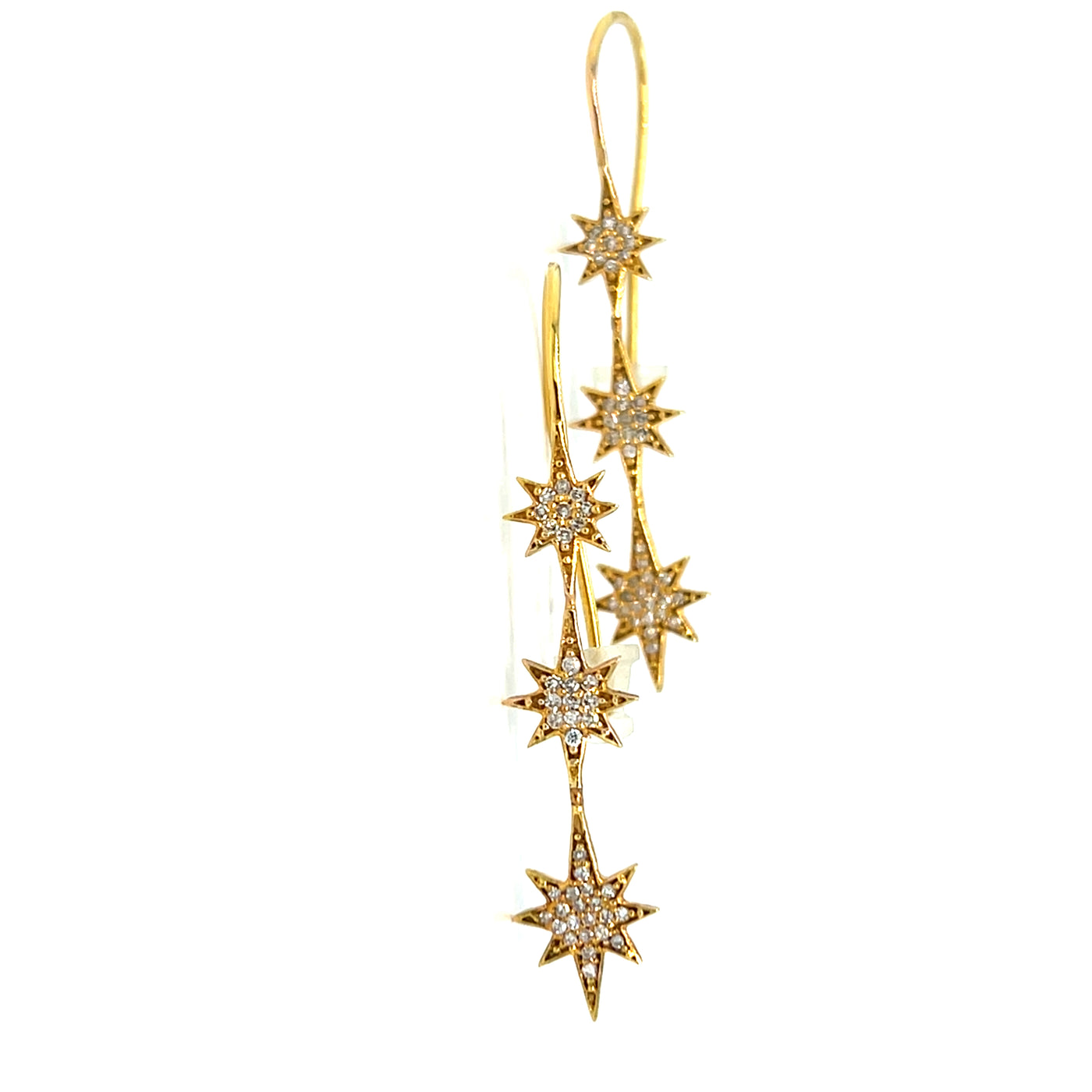 14KT YG Dia 0.48 'Star' Earrings