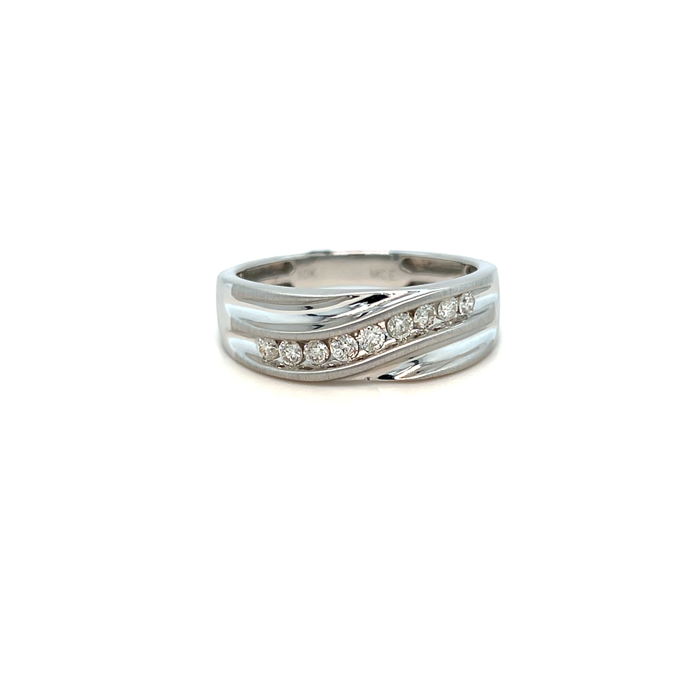 10kt WG Dia 0.33ct Wedding Band Size 10