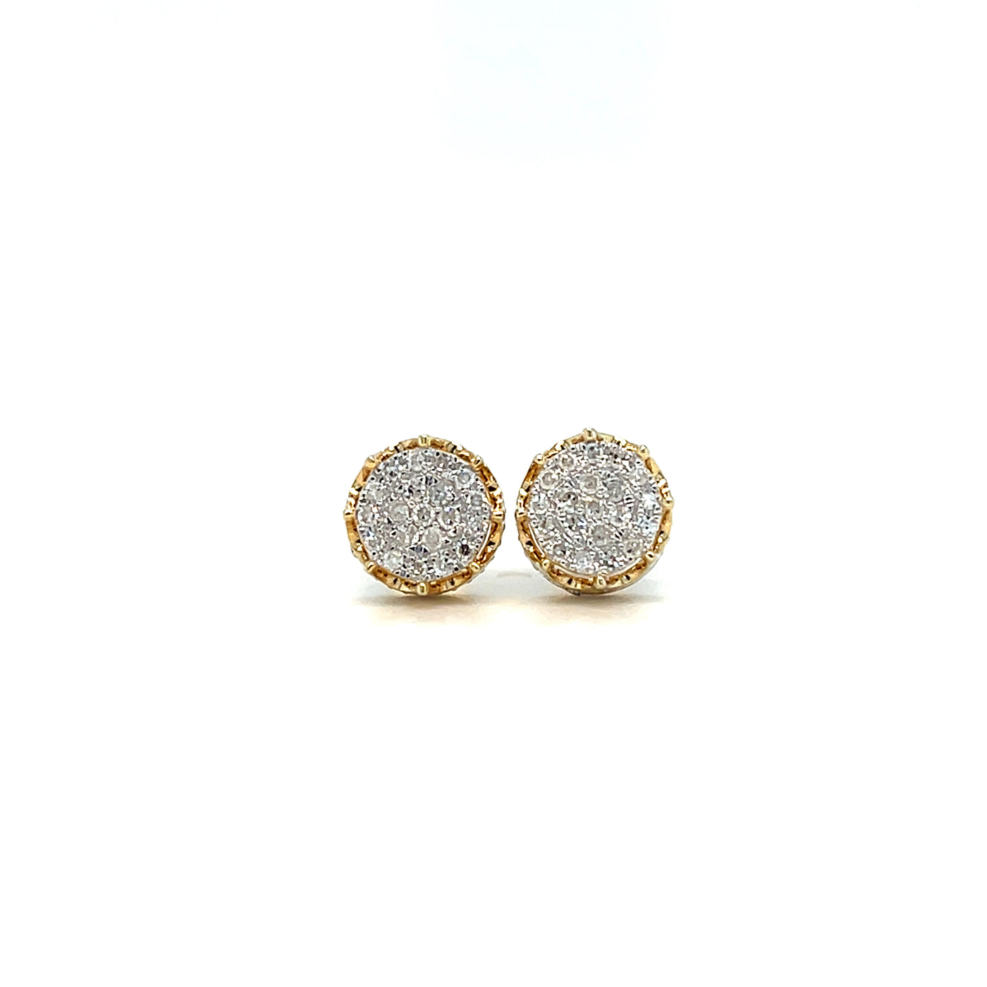 10KT YG Dia 0.24 Round Earrings