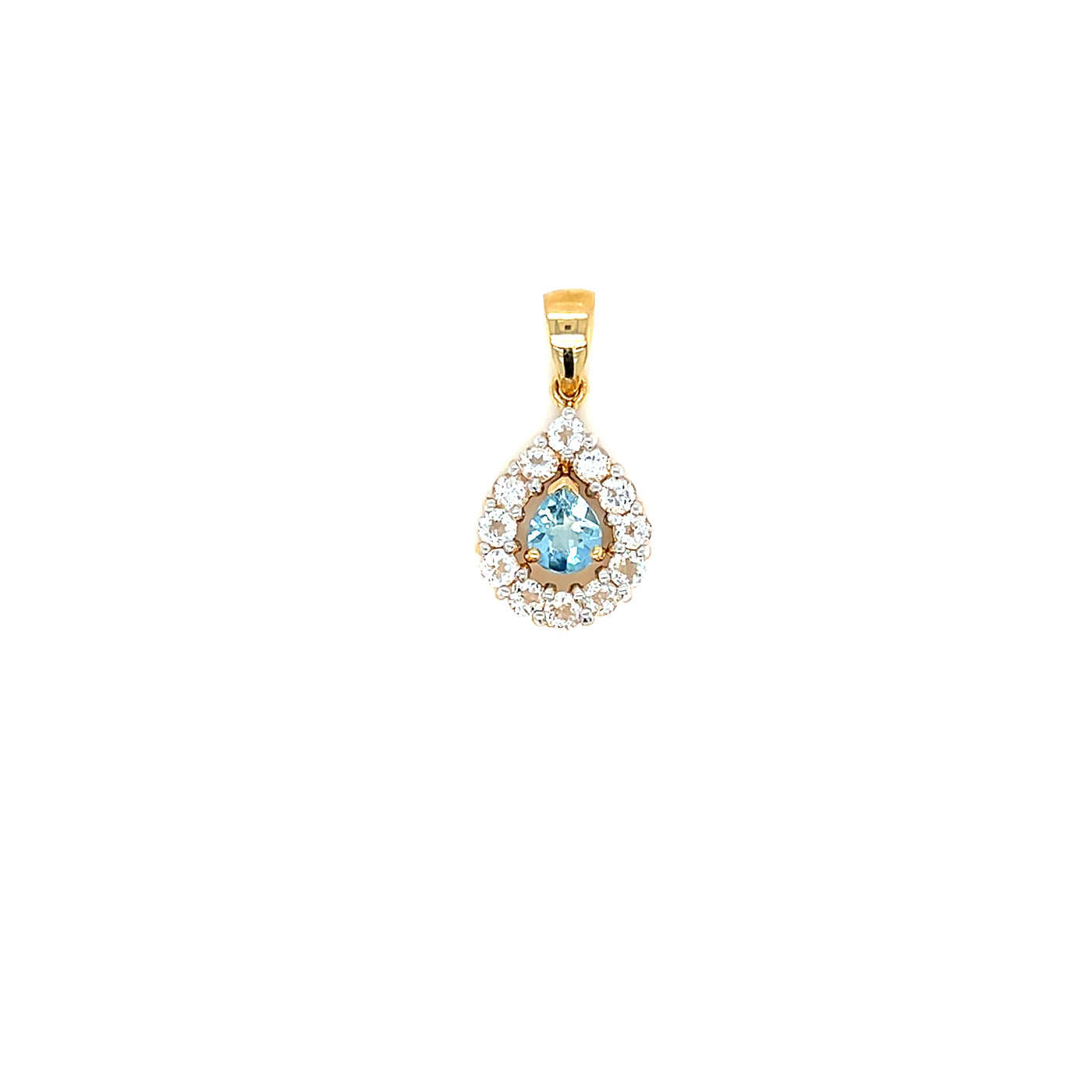 14KT Yellow Gold Aquamarine Pendant