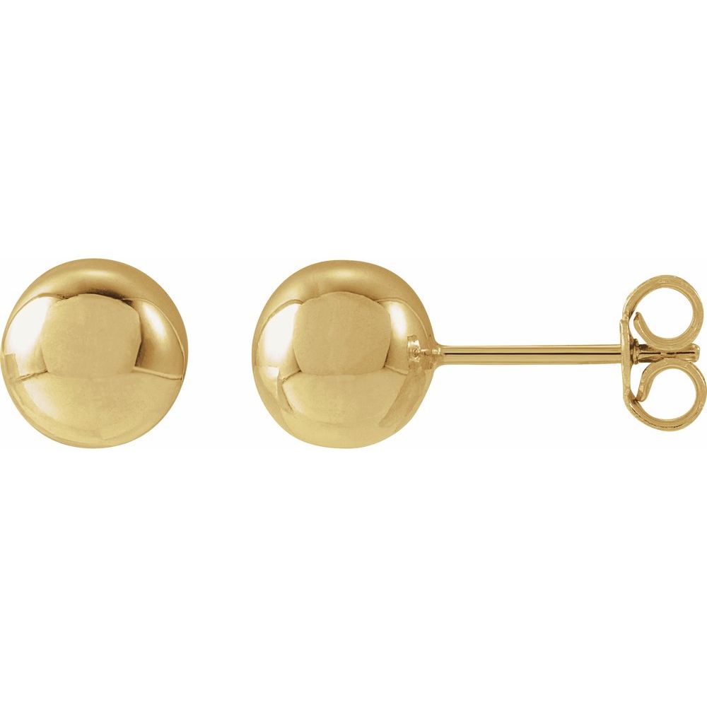 14K Yellow Gold 7mm Ball Studs