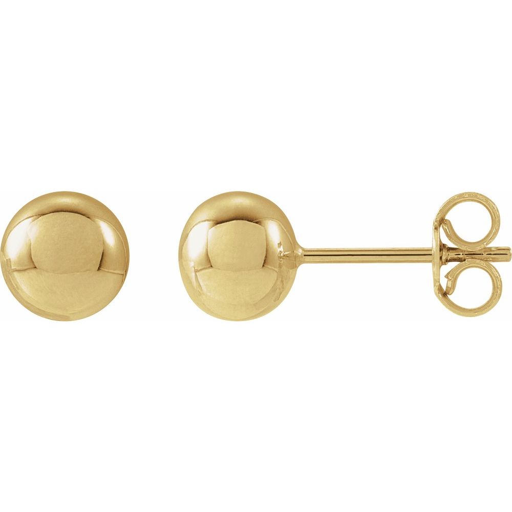 14K Yellow Gold 6mm Ball Studs