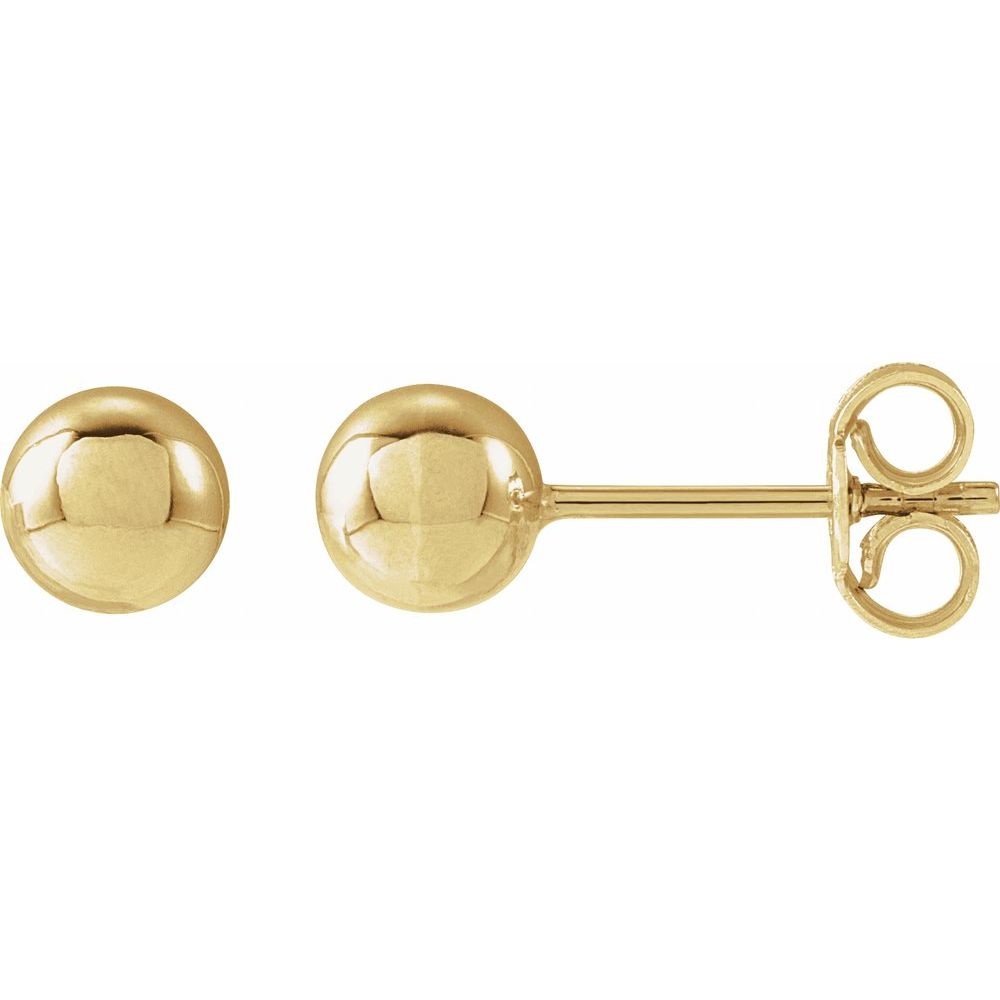 14K Yellow Gold 5mm Ball Studs