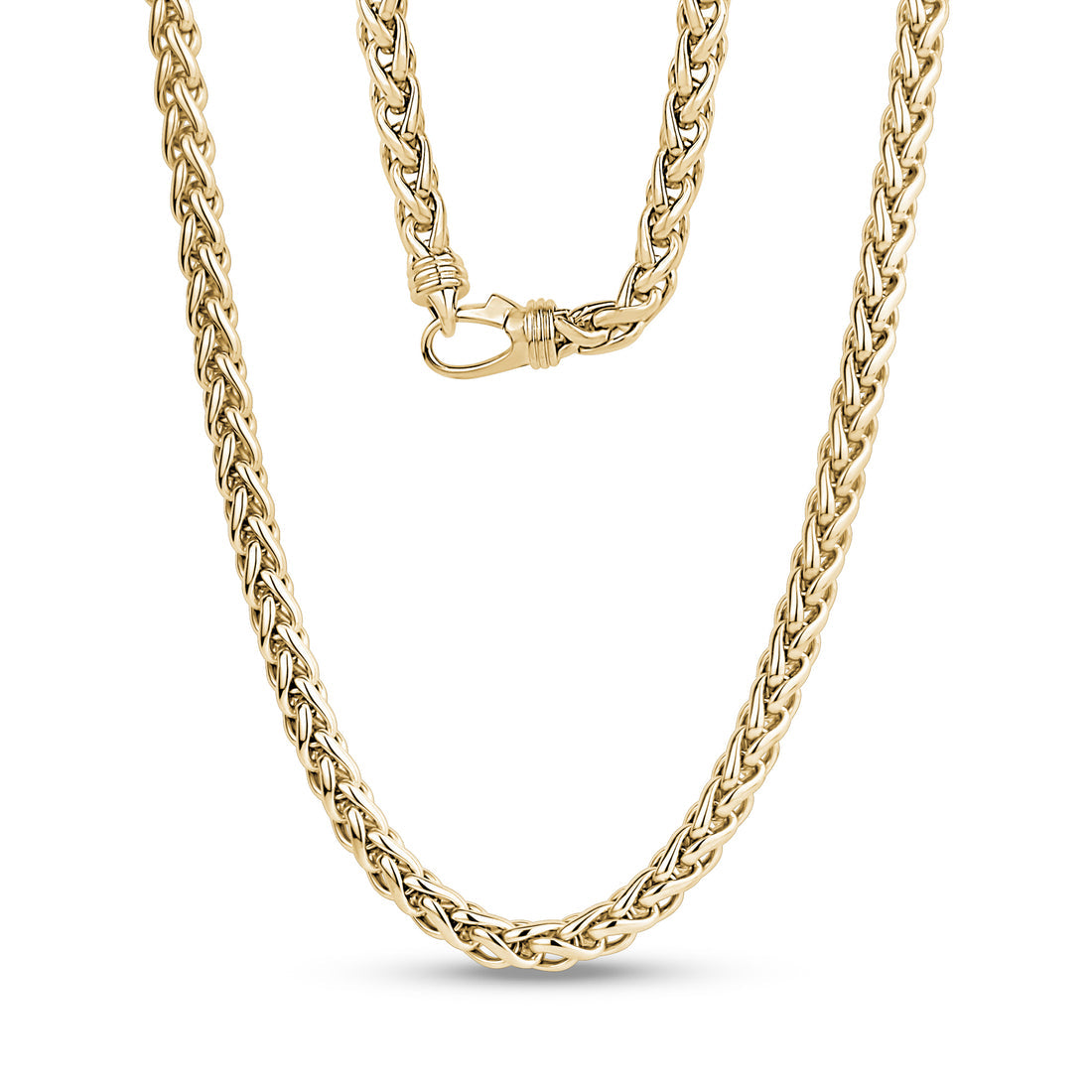 Stainless Steel Gold Wheat Chain