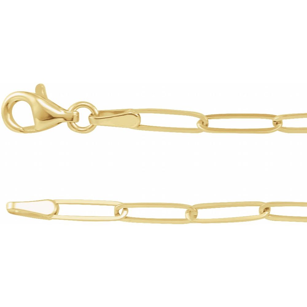 14K Yellow Gold Paperclip Chain