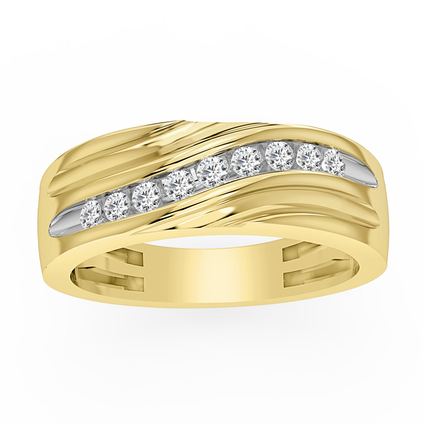 10kt YG Dia 0.33ct Wedding Band Size 10