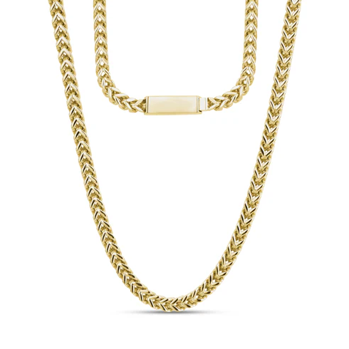 Stainless Steel Gold Franco Link Chain