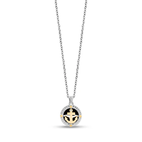 Stainless Steel Gold Anchor Pendant