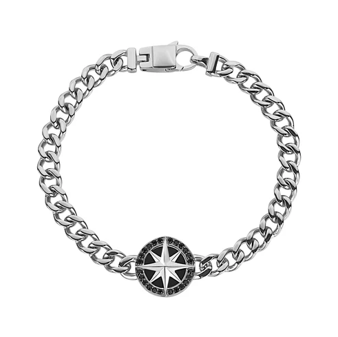 Stainless Steel Stone-Set North Star Bracelet