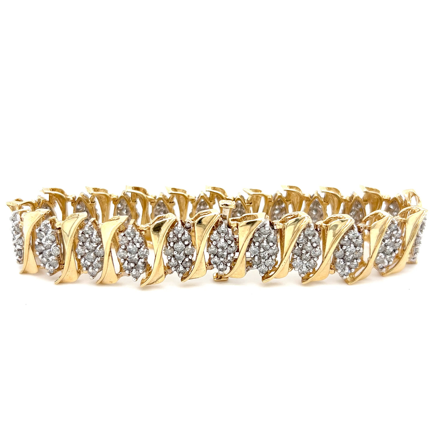 10KT Yellow Gold Diamond Bracelet