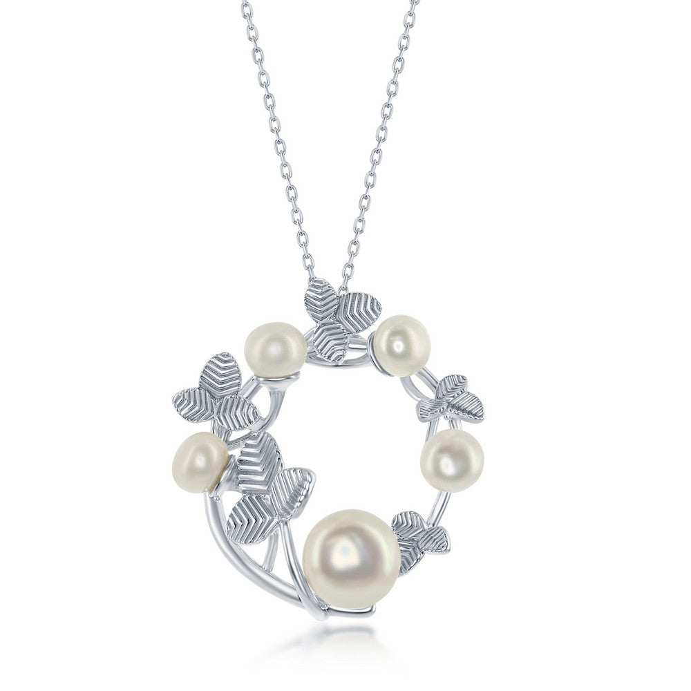 Leaf & Pearl Pendant