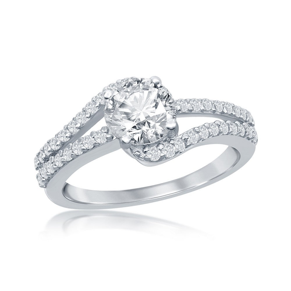 Double Band Engagement Ring