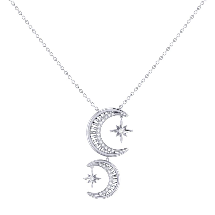 Sterling Silver Moon Necklace