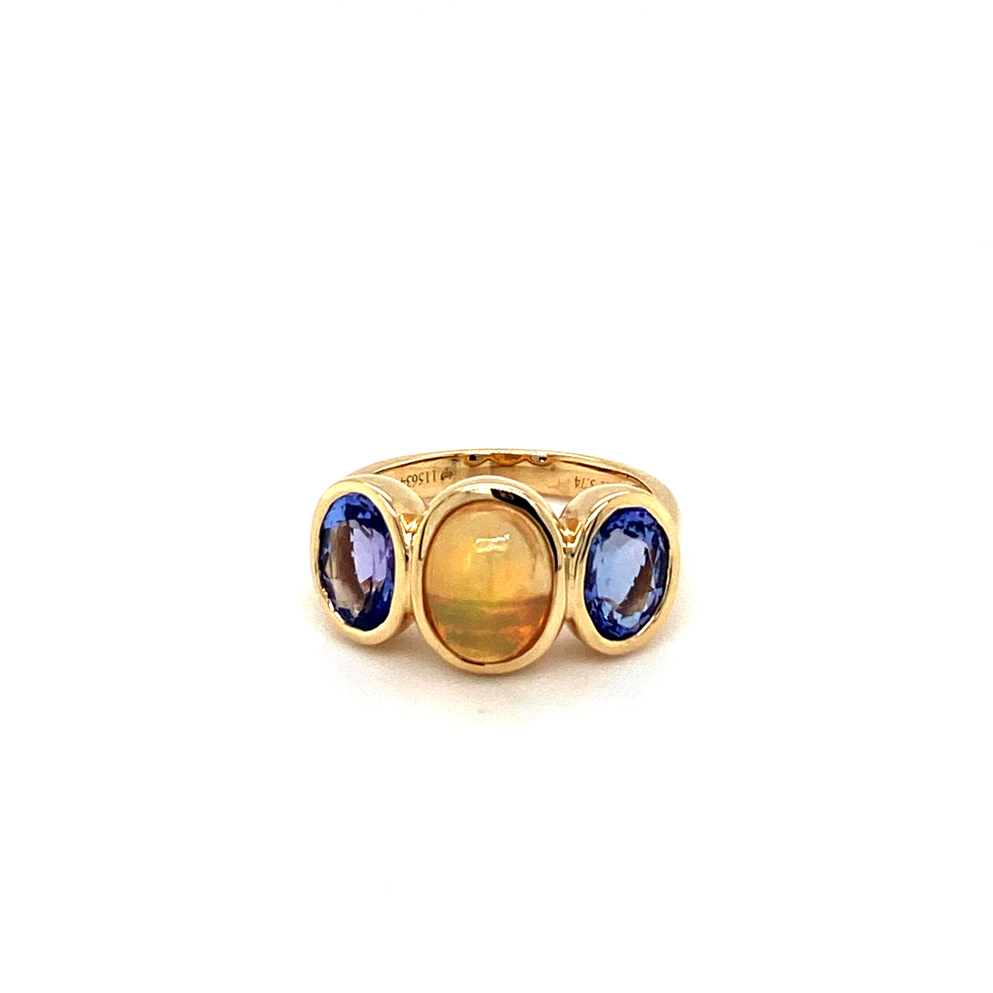 Tanzanite and Opal Yellow Gold Ring
