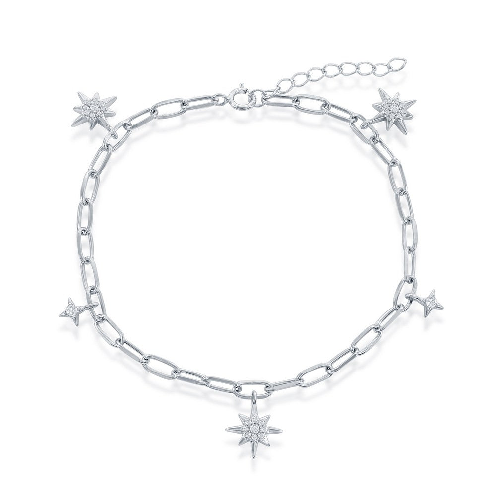 Sterling Silver North Star Bracelet